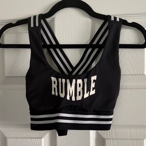 RUMBLE BOXING Black Sports Bra